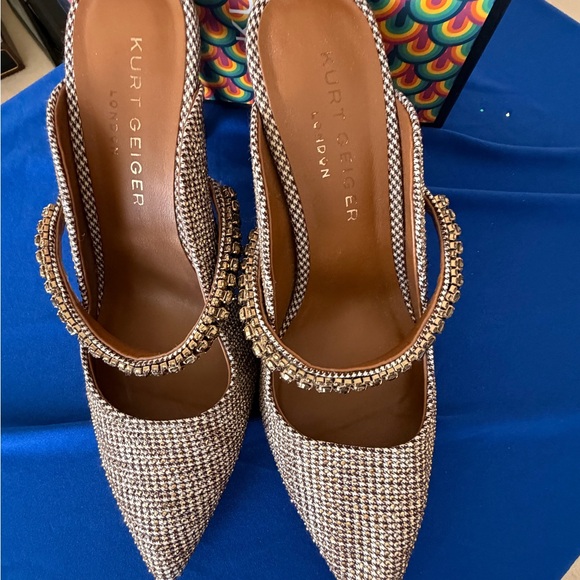 Kurt Geiger Shoes - Kurt Geiger Elegant Brown Houndstooth Heels